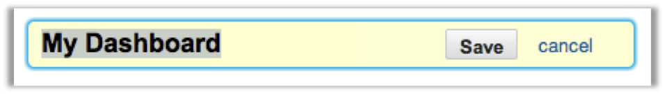 Google Analytics Rename Dashboard