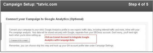 Google Analytics Integration Step 1