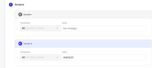 Firebase A/B Test variants