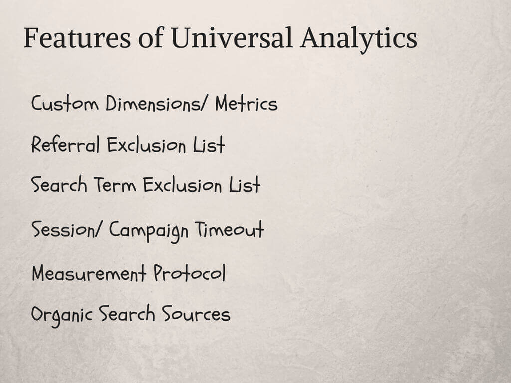 Universal Analytics Features