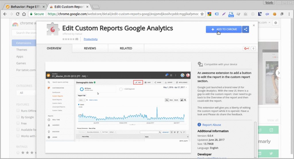 edit custom reports