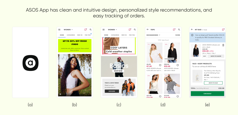 Examples of Great Mobile User Experience of 2024: ASOS