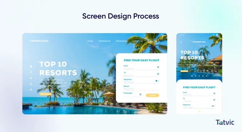 Mobile App UX Design Process: Step 4 - Screen Design Process