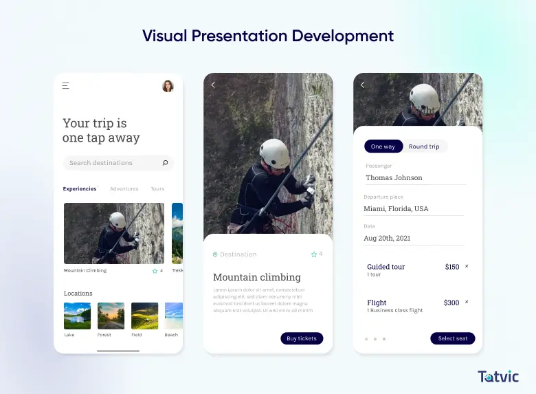 Mobile App UX Design Process: Step 3 - Visual Presentation Development